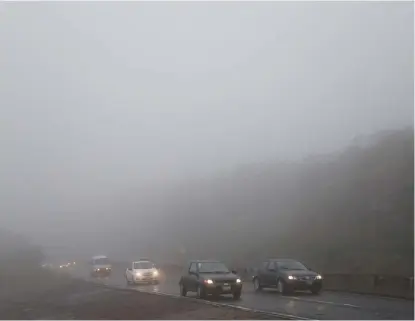  ?? JORGE SÁNCHEZ ?? Lluvia y neblina cubrieron gran parte del Corredor de la Montaña en Hidalgo este fin de semana.
