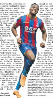  ??  ?? Palace king: Two-goal Zaha was man of match