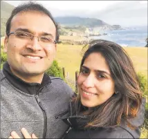  ?? Contribute­d photo via Facebook ?? Kaustubh Nirmal and Sanjeeri Deopujari, of Stamford, died in the Conception boat fire in California, according to relatives.