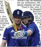  ?? GETTY IMAGES ?? Pointing the way: Root (right) marks his ton with Eoin Morgan