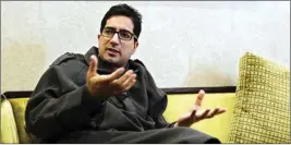  ?? ?? After his political failure in J&K, Shah Faesal has been re-admitted into the IAS