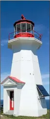  ??  ?? The Cape Gaspe lighthouse, on a cliff overlookin­g the Gulf of St. Lawrence, is the easternmos­t of the Gaspe Peninsula beacons.