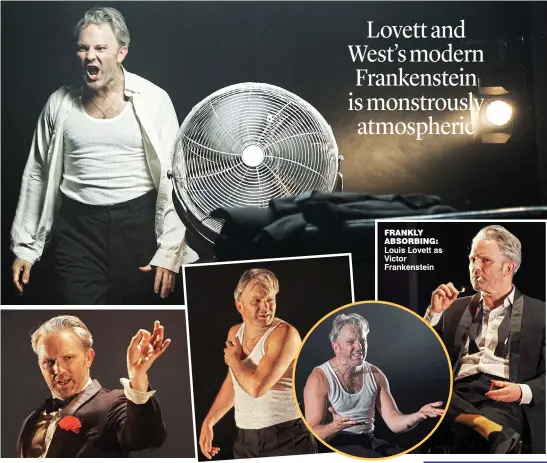 ??  ?? frankly absorbing: Louis Lovett as Victor Frankenste­in
