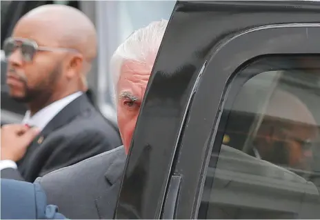  ?? Efrem Lukatsky / AP ?? US secretary of state Rex Tillerson arriving at the Ukrainian presidenti­al office in Kiev yesterday ahead of his trip to Kuwait today where he will begin face-to-face talks with local officials in an attempt to break the Qatar impasse