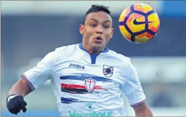  ??  ?? EL TERCER FICHAJE. El delantero colombiano Luis Muriel, con el Sampdoria.