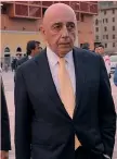  ?? ANSA ?? Adriano Galliani, 73 anni