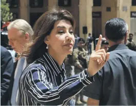  ?? AFP ?? Lebanese MP Paula Yacoubian arriving at parliament in Beirut