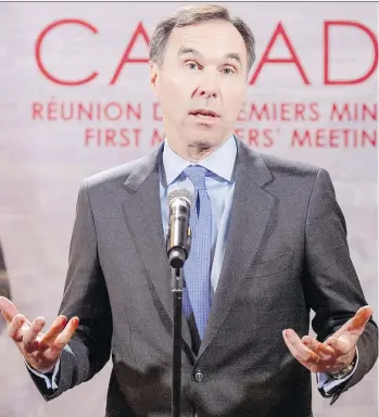  ?? RYAN REMIORZ/THE CANADIAN PRESS ?? Finance Minister Bill Morneau is promoting rosy hiring figures, however wage growth and the youth participat­ion rate in the labour force are another story, says Kevin Carmichael.