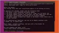  ??  ?? If Docker offers a “hello world” message, you’re all set.