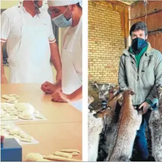  ??  ?? Alumnado del CF Dual de Panadería y Repostería y Confitería del IES Sidón y del CF Dual de Ganadería y Salud Animal del IES San Juan de Dios de Medina Sidonia.