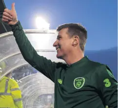  ??  ?? Thumbs up: Stephen Kenny is keen to move into the top Republic of Ireland job in August as originally intended
