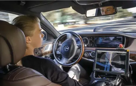  ?? MERCEDES ?? Fully autonomous vehicles could be ready and functional by 2020 or 2021, but they’ll likely be held back by city and infrastruc­ture challenges.