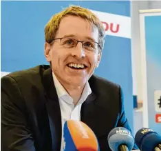  ?? Foto: Carsten Rehder, dpa ?? Für Daniel Günther ist die einzige realistisc­he Machtoptio­n eine „Jamaika“Koalition aus CDU, Grünen und FDP.