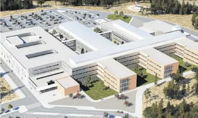  ?? GOBIERNO DE ARAGÓN ?? Recreación del hospital de Teruel, que empezará a construirs­e en marzo del 2019.