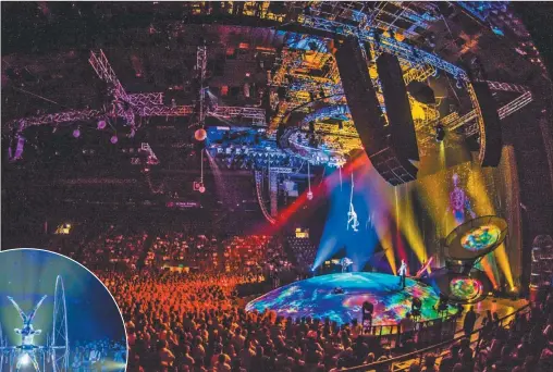  ?? FOTOS: NANCY MARTINEZ ?? IMPACTO VISUAL. El Cirque du Soleil, con tributo a Soda Stereo, superó las 400 mil entradas vendidas.