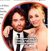  ??  ?? Johnny and Caley’s break-up has caused tension for years.