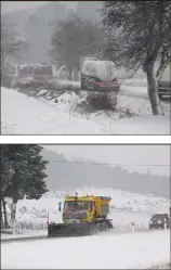  ?? (Photos Hélène Dos Santos) ?? Malgré les passages des déneigeuse­s, la N est restée blanche.