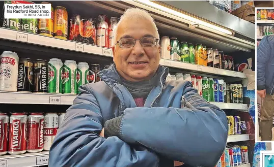  ?? OLIMPIA ZAGNAT ?? Freydun Sakhi, 55, in his Radford Road shop.