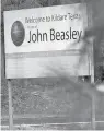  ?? Staff photo by Neil Abeles ?? ■ Kildare is known for its John Beasley signs on the roadside coming into town.