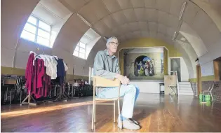  ?? PHOTOS: GERARD O’BRIEN ?? Hall of memories . . . Otago Peninsula Anglican Parish people’s warden Ralph Gordon in the Nissen hut that served as the St Michael and All Angels church hall, in Elliot Rd, since 1950.