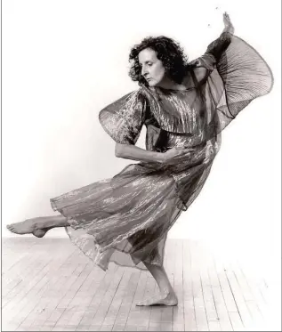  ??  ?? OUT OF THE BOX: Trisha Brown was always expanding her ‘vocabulary of movement’.