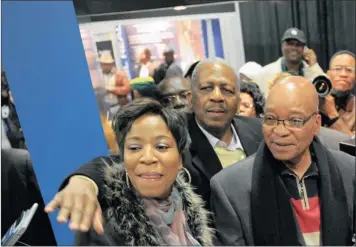  ?? PICTURE: WERNER BEUKES/SAPA ?? ON THE MOVE: President Jacob Zuma at the progressiv­e business forum during a break in the ANC’s national policy conference in Midrand, Gauteng, yesterday.