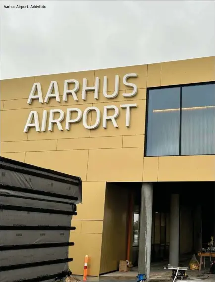  ?? ?? Aarhus Airport. Arkivfoto