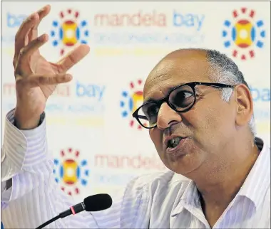  ?? Picture: FREDLIN ADRIAAN ?? DECISIVE LEADER: New MBDA chief executive Ashraf Adam addresses a media conference