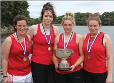  ?? Valentia Senior Ladies gold medalists Ciara Lyne, Aoife Daly, Chloe Lyne and Amy Lyne. ??