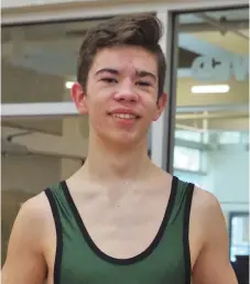  ??  ?? Moose Jaw’s Liam Vargo took first place at the recent South Saskatchew­an high school wrestling tournament.