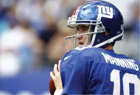  ?? JEFF ZELEVANSKY/GETTY IMAGES FILE PHOTO ?? New York Giants quarterbac­k Eli Manning has left a trail of anonymous backups in his wake since breaking into the league in 2004.