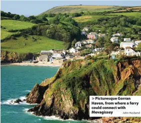  ?? John Husband ?? Picturesqu­e Gorran Haven, from where a ferry could connect with Mevagissey