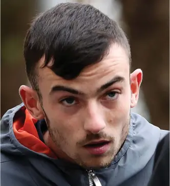  ??  ?? Jack Hall Ellis (20), of Tallaght, Dublin 24, leaving court yesterday