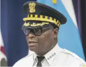  ?? ASHLEE REZIN GARCIA/SUN-TIMES FILE PHOTO ?? Police Supt. David Brown said the sergeant struck by gunfire was the first CPD officer to be shot this year.