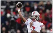  ?? (AP/Nick Wass) ?? Quarterbac­k C.J. Stroud will lead No. 2 Ohio State against No. 3
Michigan on Saturday.