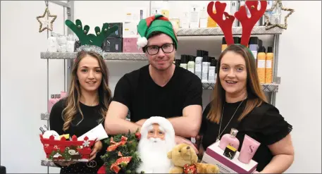  ??  ?? Maire Sheehan, Donal Flaherty and Emma Quirke of Emma Quirke Hair, Tralee.