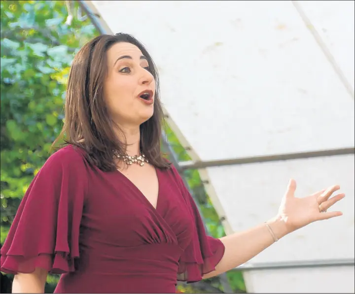  ?? FRIENDSHIP BOTANIC GARDENS ?? Maia Surace performed at the 2019 Lyric in the Gardens event and will be a soloist at this year’s program.