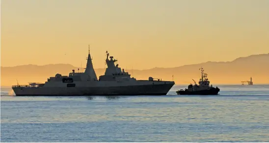  ?? Picture: iStock ?? SOS. A South African Navy Valour class frigate moored in Simon’s Town. These ships are vital for patrolling our coastline resources.