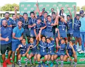  ??  ?? Cup champions -- St. Joseph's College led by Yevin Perera