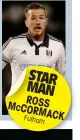  ??  ?? STAR MAN ROSS MCCOR
MACK Fulham