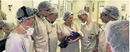  ?? Picture: HOSPITAL DAS CLINICAS DA FMUSP/VIA REUTERS ?? MILESTONE BIRTH: The medical team with the first baby born via uterus transplant from a dead donor in this photo of December 2017, released on Wednesday