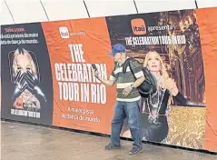  ?? ?? An ad for Madonna’s Copacabana concert in Rio de Janeiro.