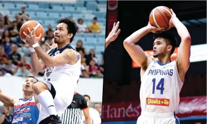  ??  ?? KOBE VS PACMAN: Sentro ng atensyon sa 3x3 side event ng MPBL All-Star Game ang harapan nina Manny Pacquiao at collegiate cage star Kobe Paras.