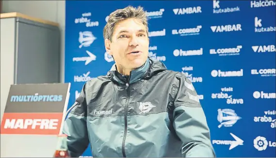  ?? FOTO: ALAVÉS ?? Mauricio Pellegrino, técnico del Alavés, no descarta dar la sorpresa y ganar al Barça en la final de la Copa del Rey pese a la diferencia de potencial entre ambos equipos