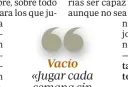  ??  ?? Vacío