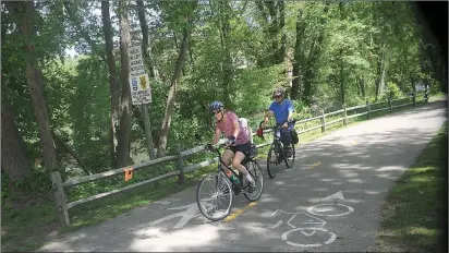  ?? File photo by Ernest A. Brown ?? The Blackstone River Bikeway Patrol will lead guided bicycle tours through the Blackstone Valley — from Worcester to Providence — this summer.