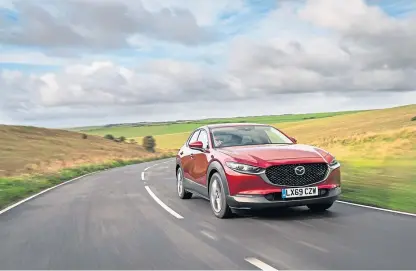  ??  ?? The CX-30 sits in the middle of Mazda’s three-car SUV range.