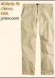  ??  ?? Athletic fit chinos, £68, jcrew.com