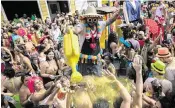  ?? BRUNA PRADO AP ?? A reveler on stilts performs during the ‘Ceu na Terra’ Block or Heaven on Earth street Carnival party in Rio de Janeiro, Brazil, on Saturday.