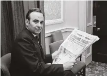  ??  ?? Rupert Murdoch pictured with a copy of the News of the World. A new series explores his media empire